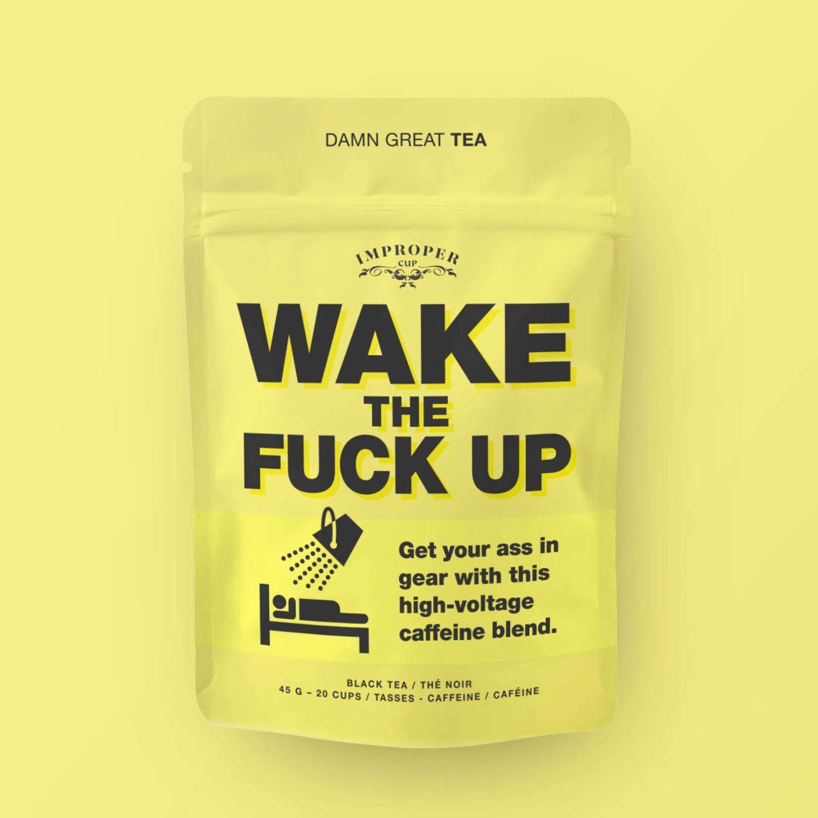 Tea Pouch - Wake The Fuck Up - High Voltage Black Tea