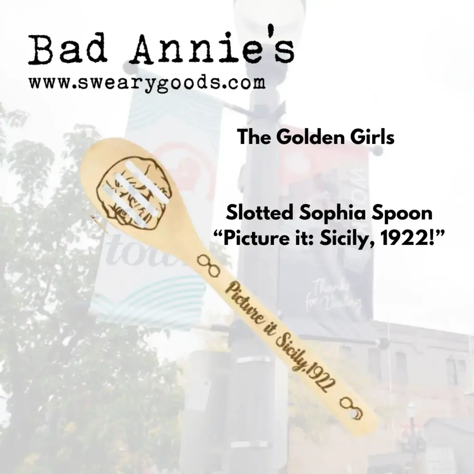 Wooden Slotted Sophia Spoon - Picture It: Sicily 1922 - Golden Girls