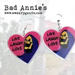 Earrings - Live Laugh Love (Skeletor)