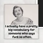Magnet - I Actually Have A Pretty Big Vocabulary For Someone Who Says Fuck So Often