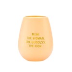 Wine Glass (Silicone) - Mom: The Woman. The Goddess. The Icon.