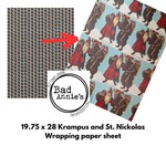 Wrapping Paper Sheet - St. Nicholas and Krampus