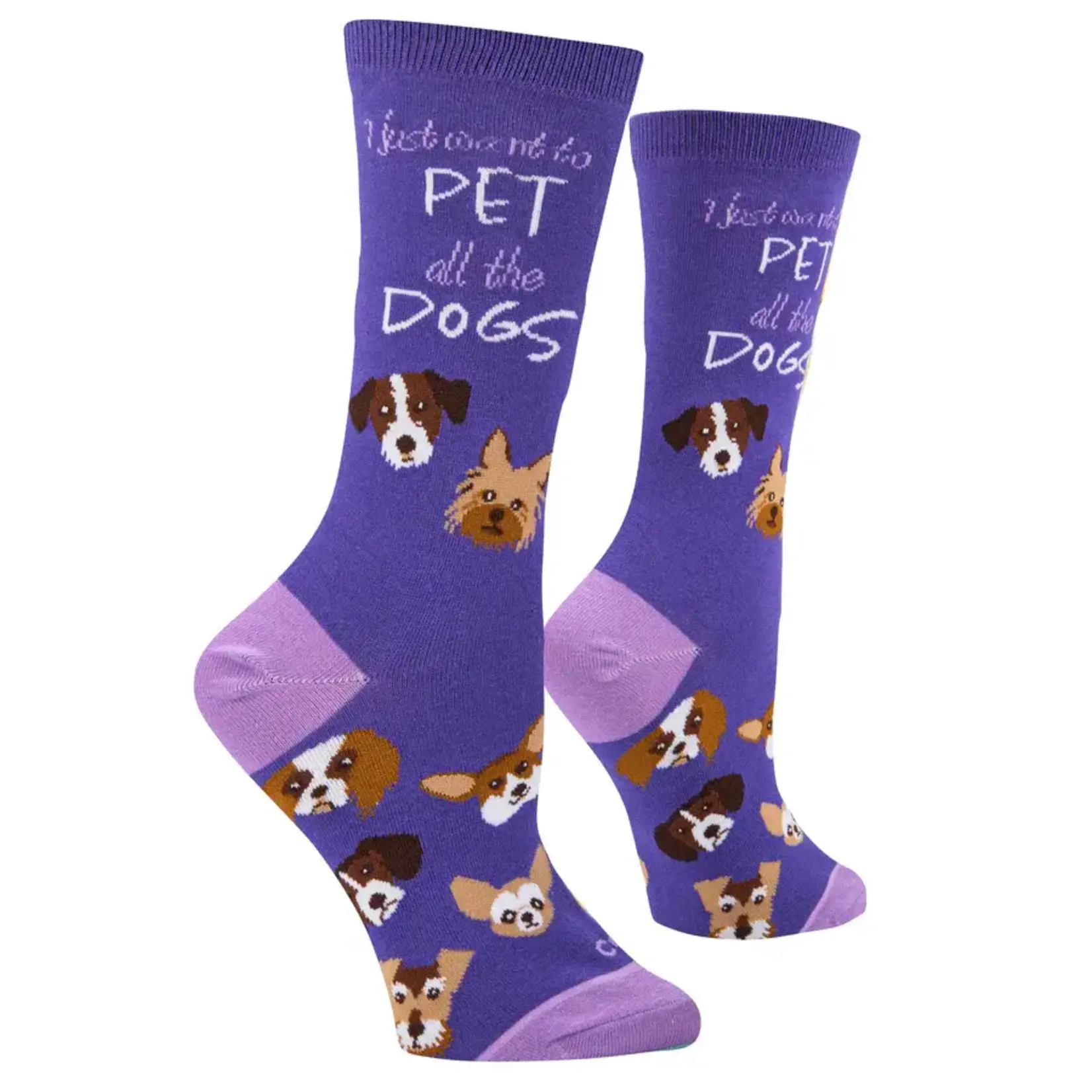 Socks (Womens) - I Just Want To Pet All The Dogs