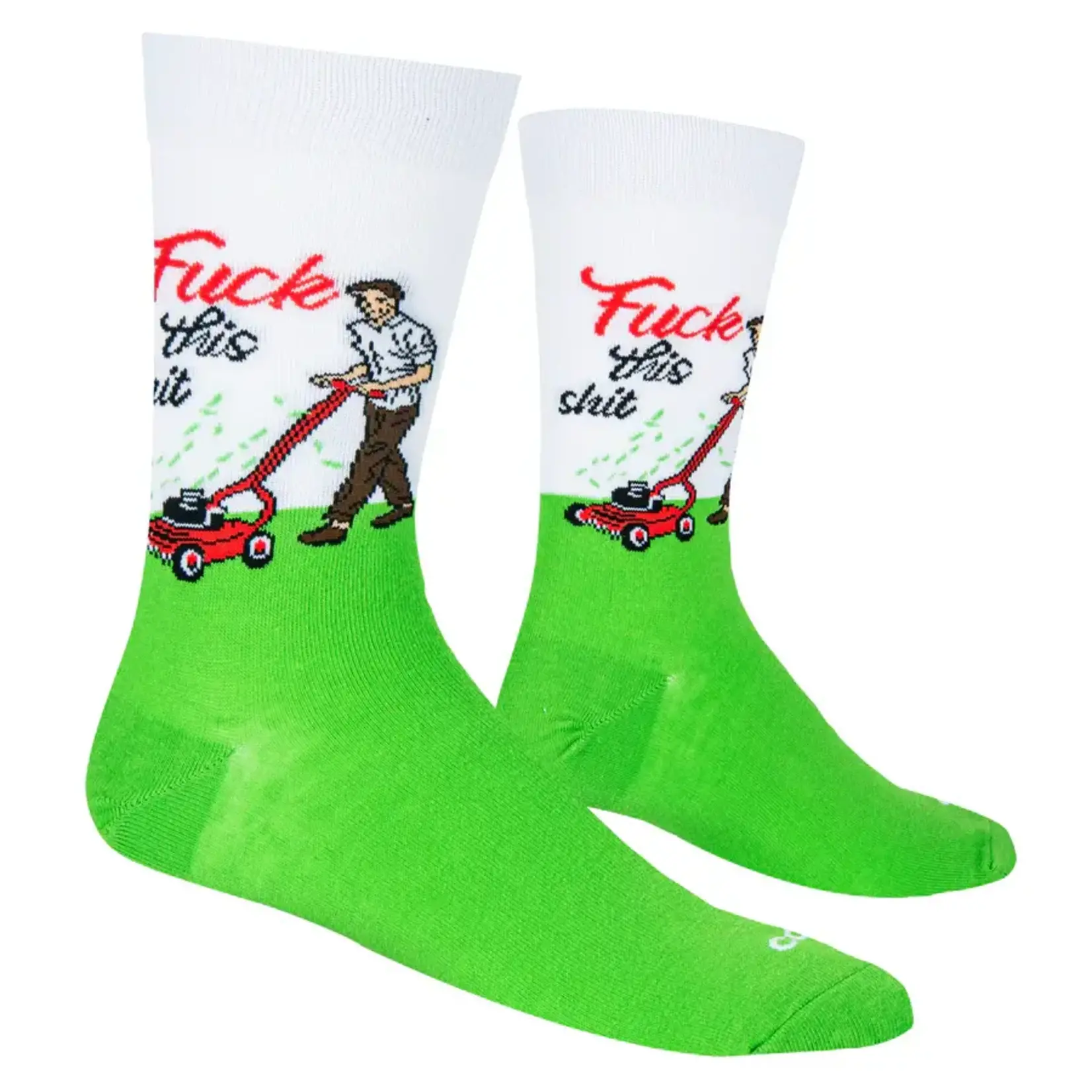 Socks (Mens) - Fuck This Shit (Mowing Grass)