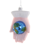 Ornament - Cherish The Planet - Earth in Hands - Glass