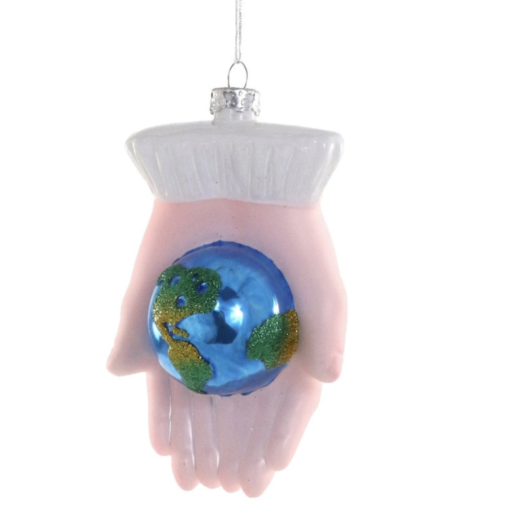Ornament - Cherish The Planet - Earth in Hands - Glass