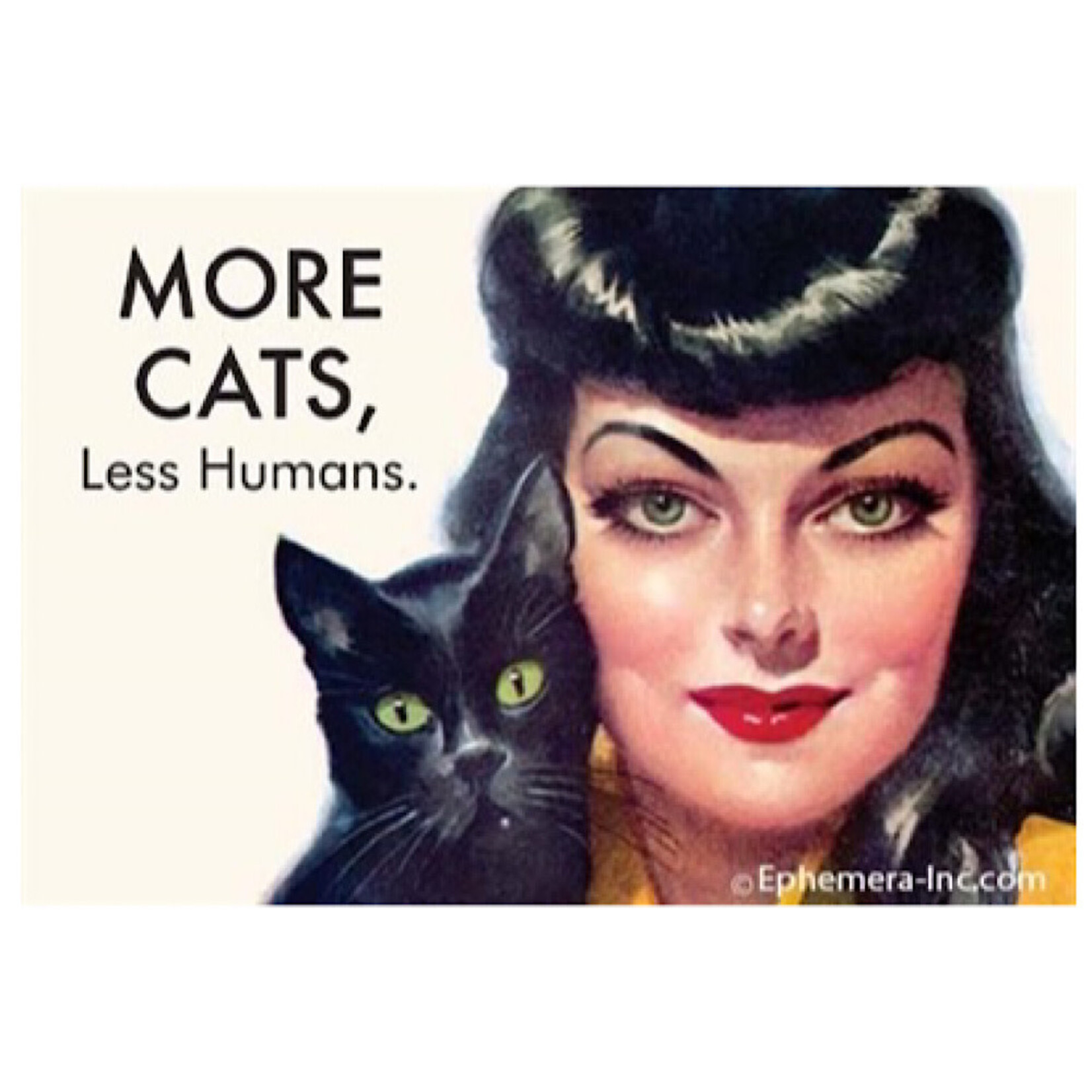 Magnet - More Cats, Less Humans
