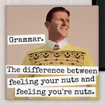 Magnet - Grammar. The Difference Between Feeling Your Nuts And Feeling You’re Nuts.