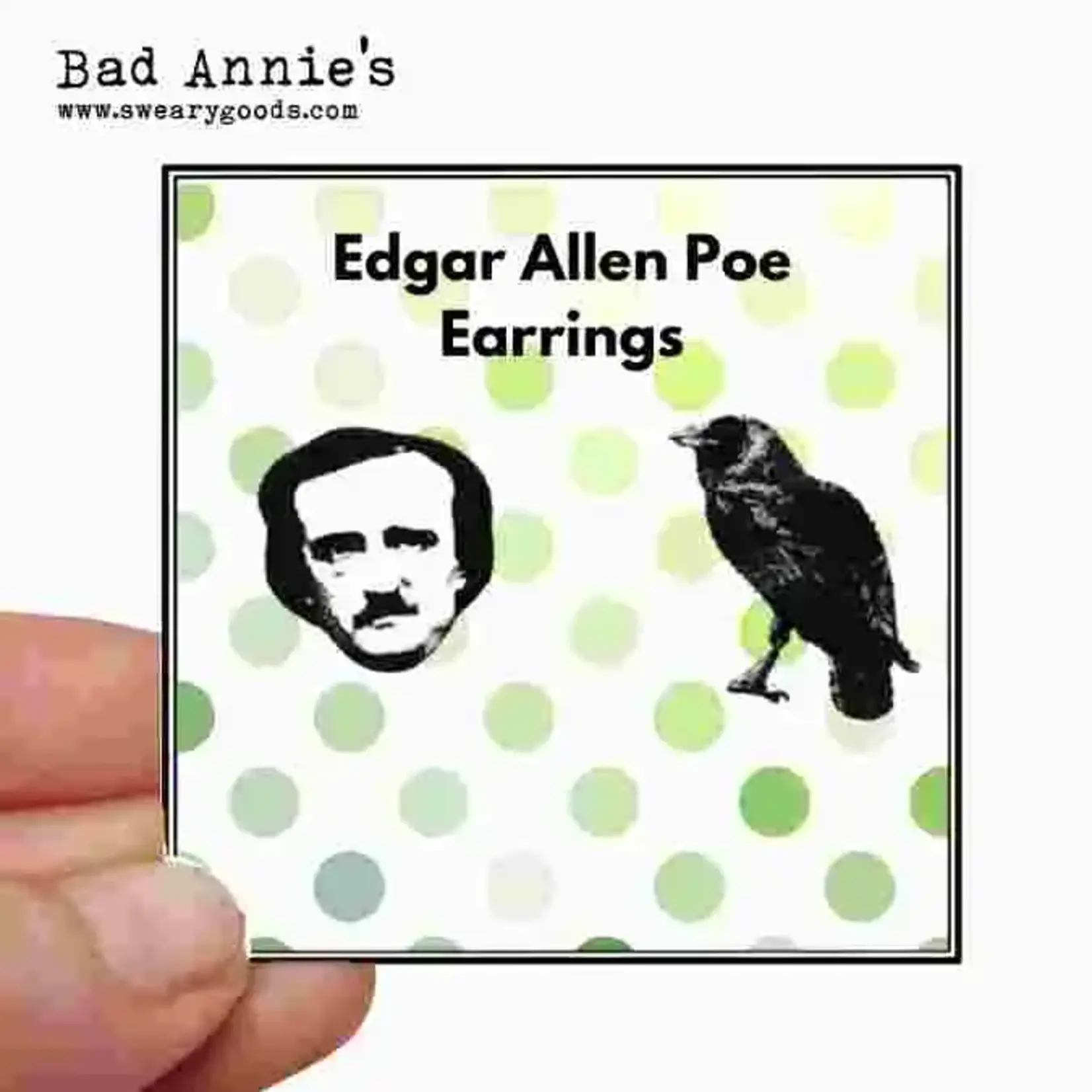 Earrings - Edgar Allan Poe & Raven