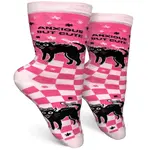 Socks (Womens) - Anxious But Cute (Cat)