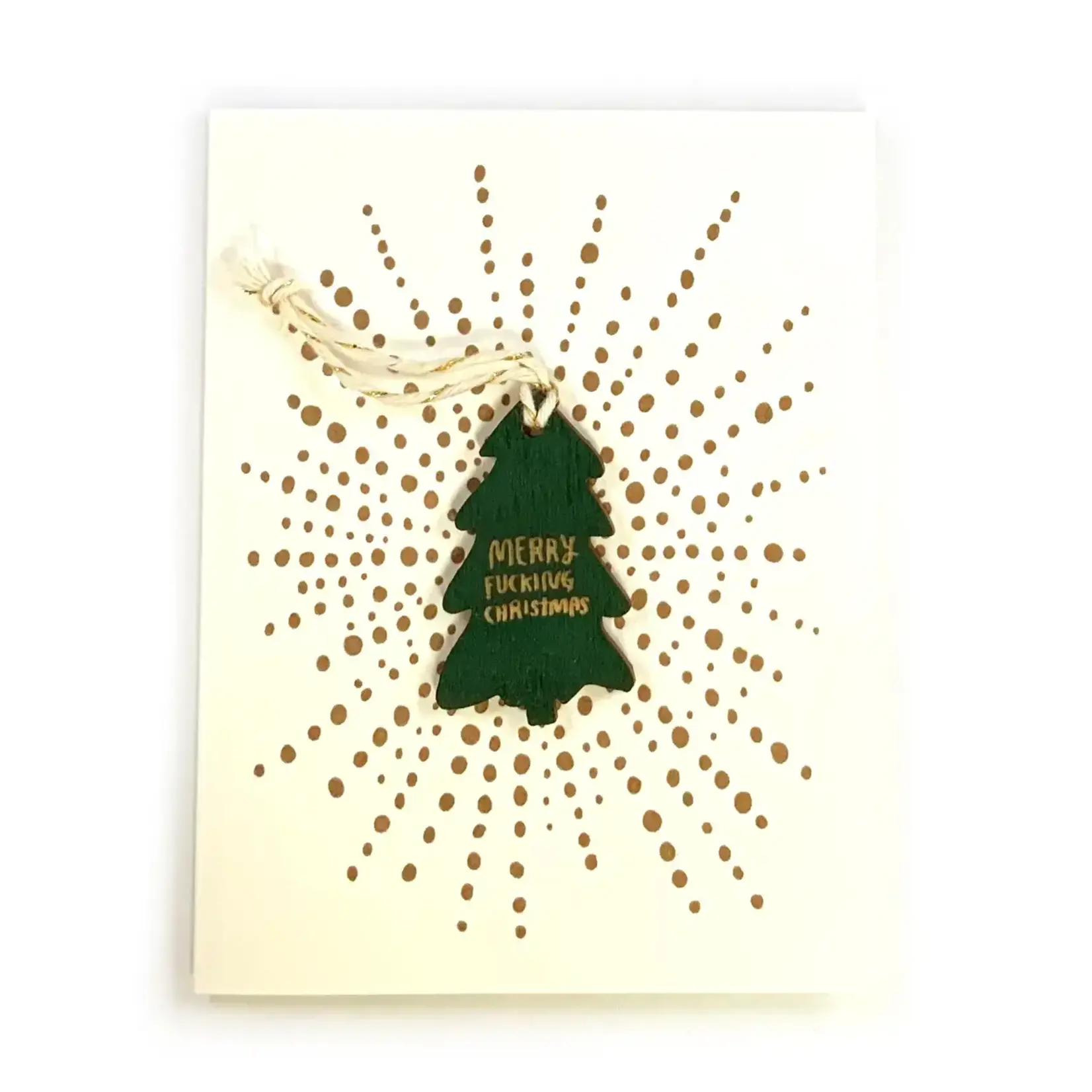 Card With Ornament - Merry Fucking Christmas (Christmas Tree Ornament)