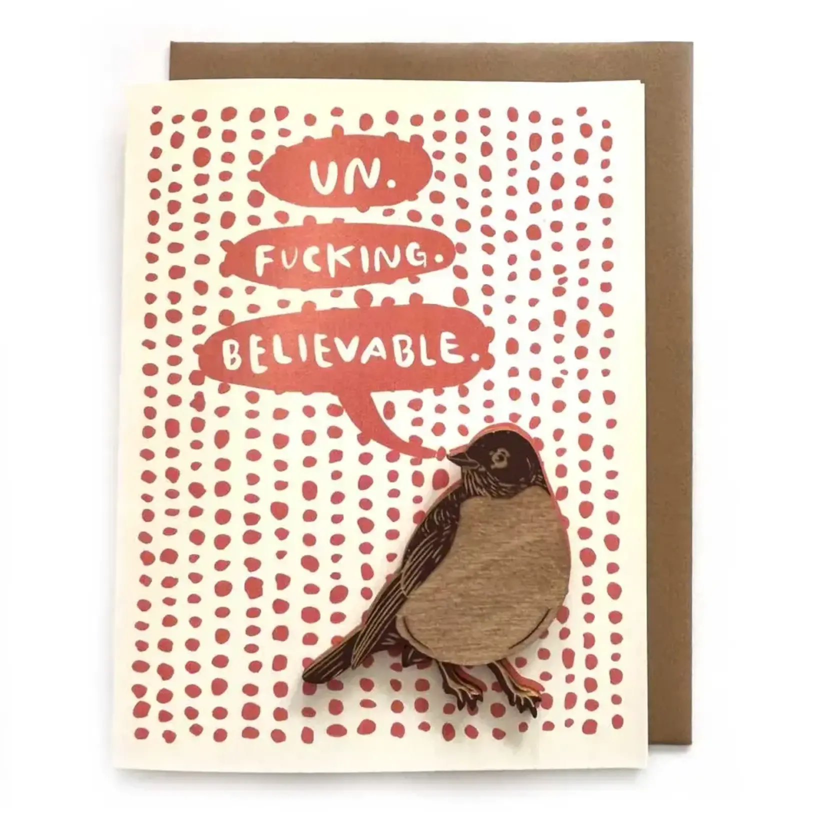 Card With Magnet - Un Fucking Believable (Bird Magnet)