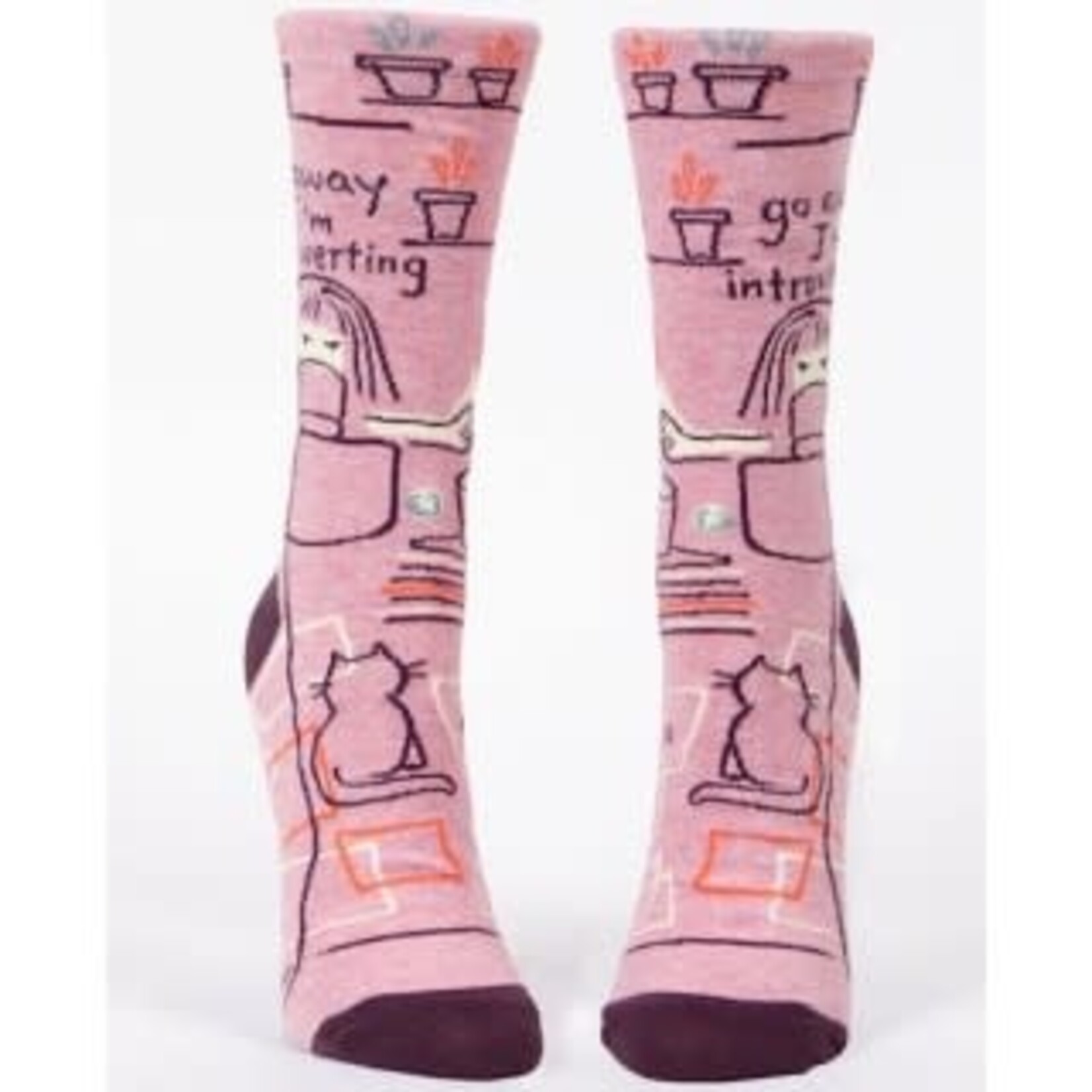 Socks (Womens) - Go Away Introverting