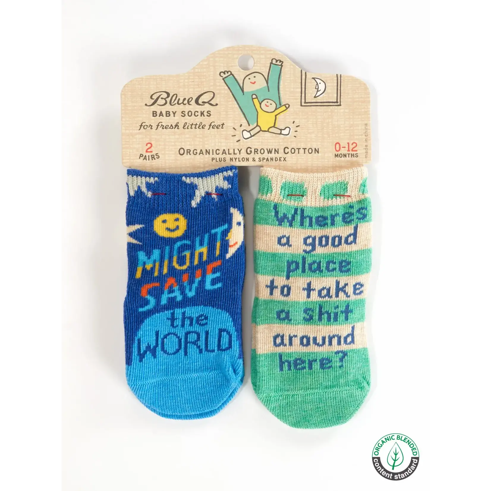 Socks (Baby) (2 Pair) - Might Save The World / Where’s A Good Place To Take A Shit Around Here