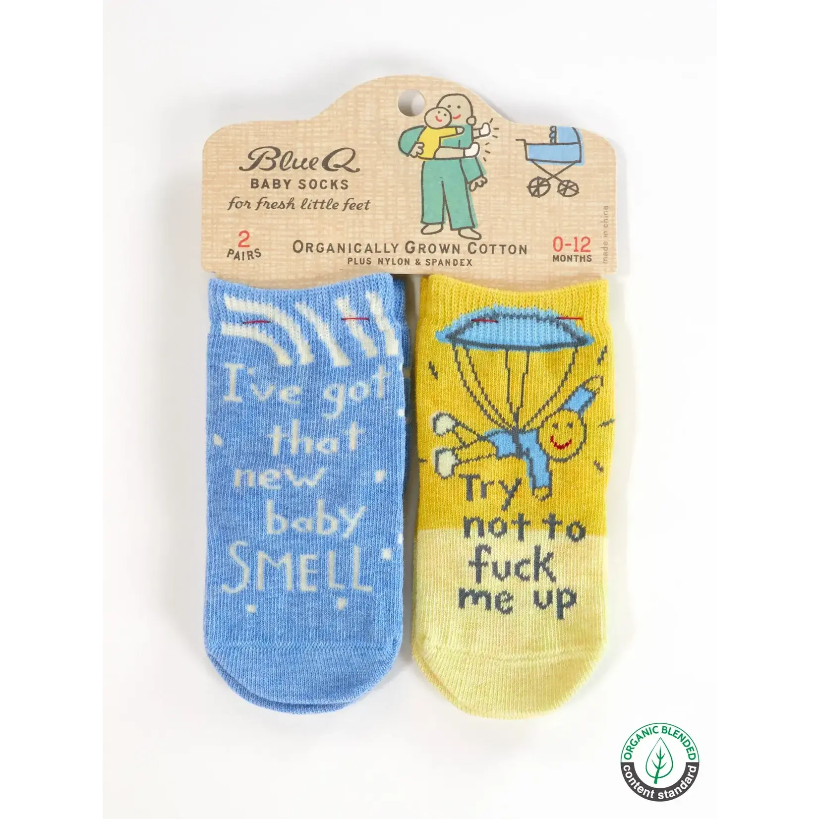 Socks (Baby) (2 Pair) - I've Got That New Baby Smell / Try Not To Fuck Me Up