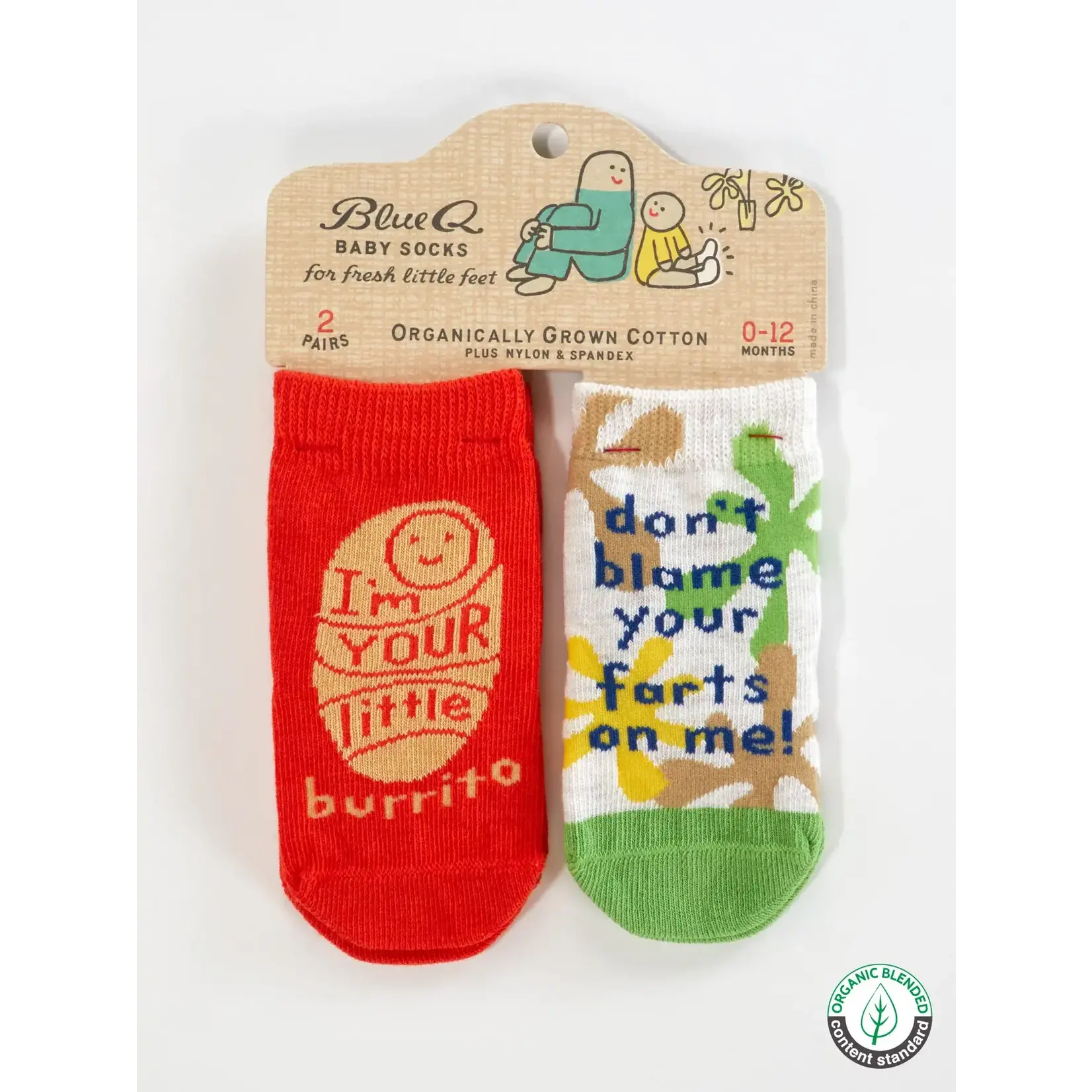 Socks (Baby) (2 Pair) - I'm Your Little Burrito / Don't Blame Your Farts On Me