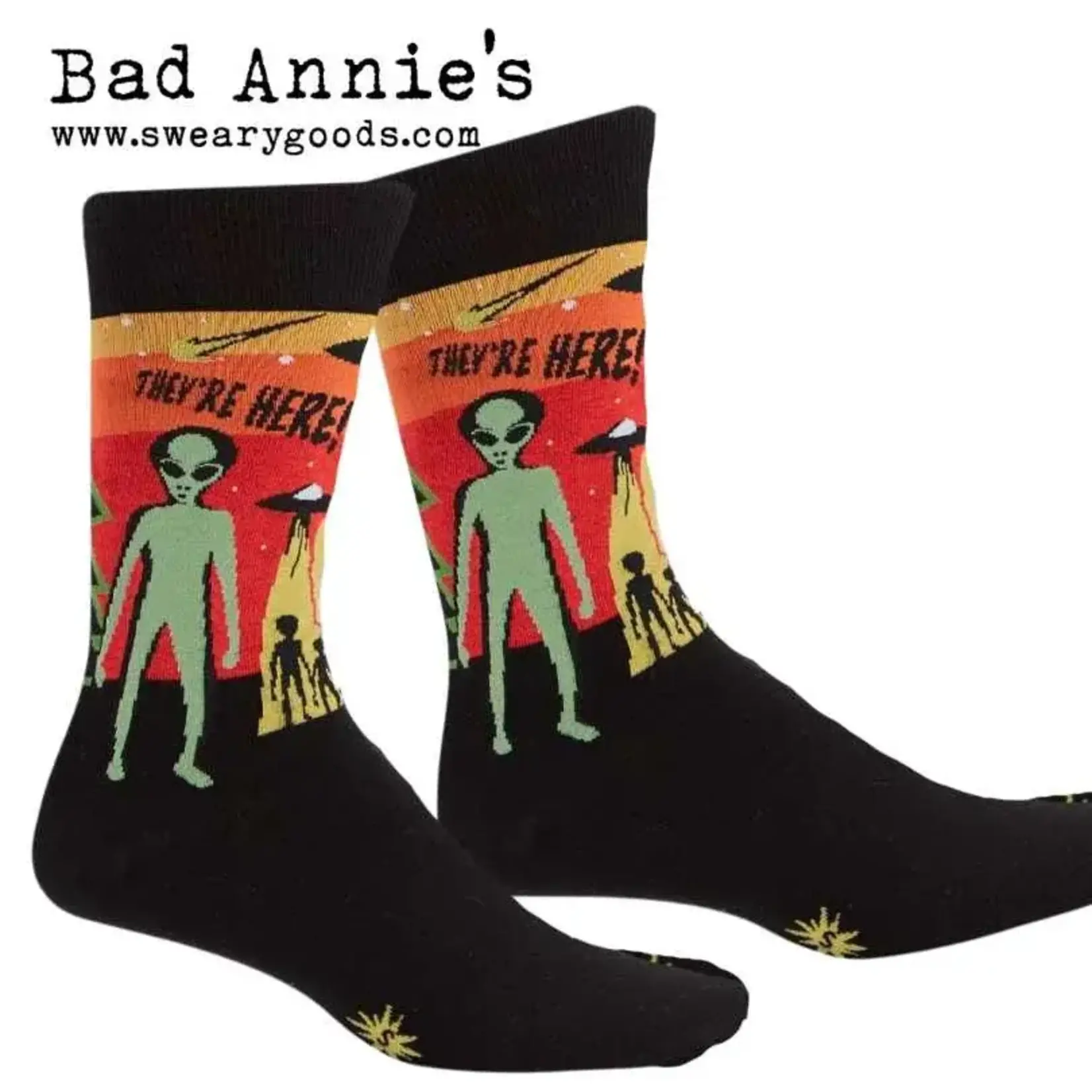 Socks (Mens) - They're Here (Aliens)