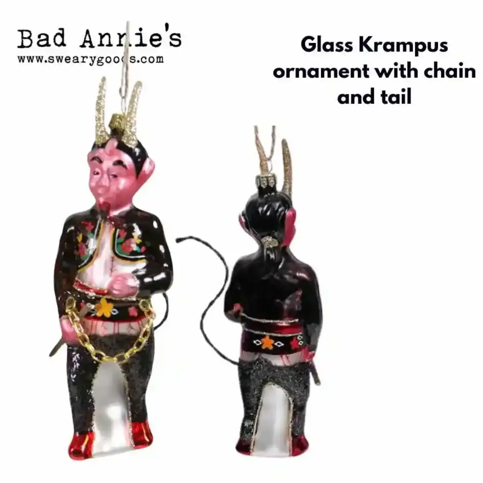 Ornament - Glass Krampus in Trad. Clothes