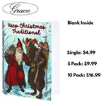 Card (Holiday) (5 Pack) - Keep Christmas Traditional