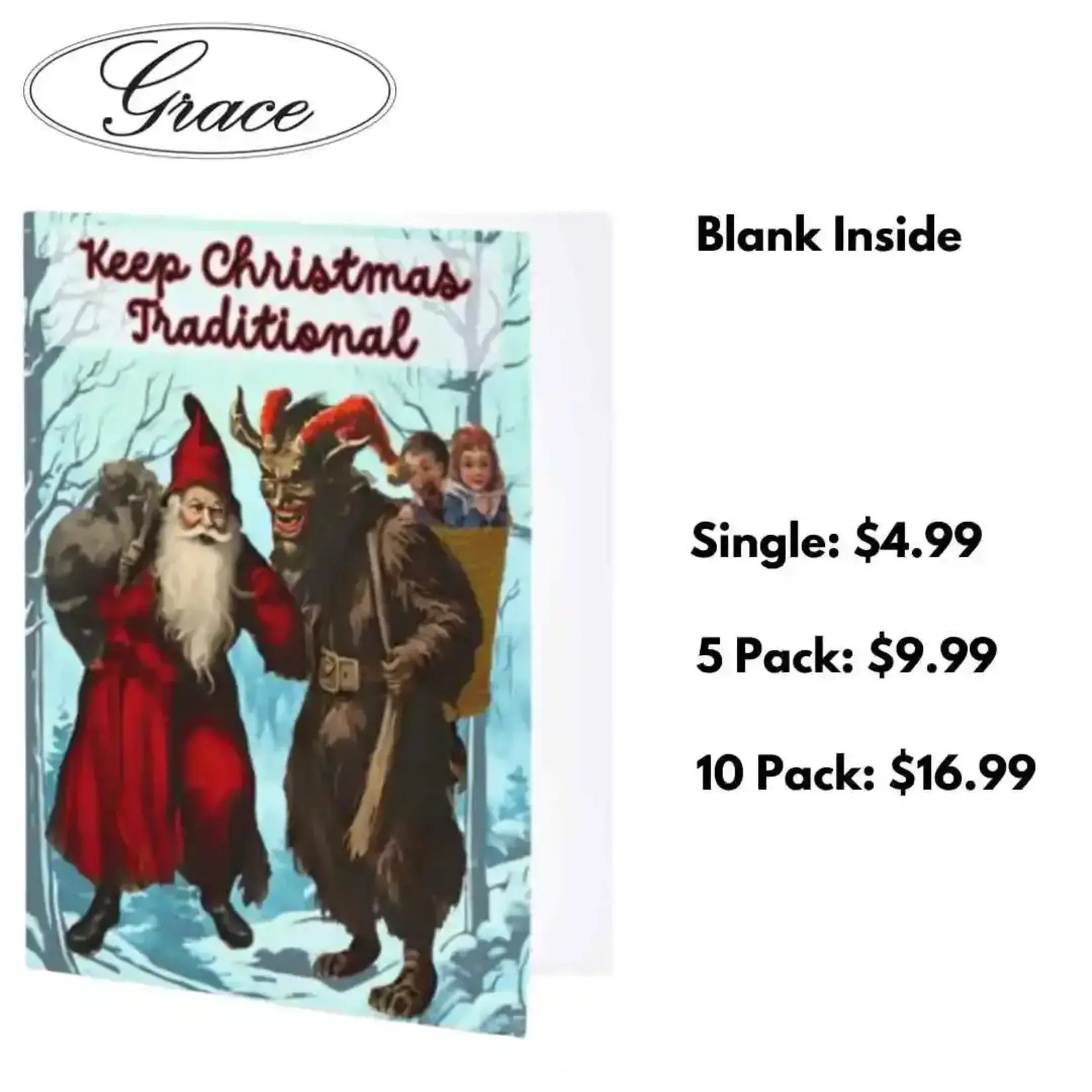 Card (Holiday) (5 Pack) - Keep Christmas Traditional