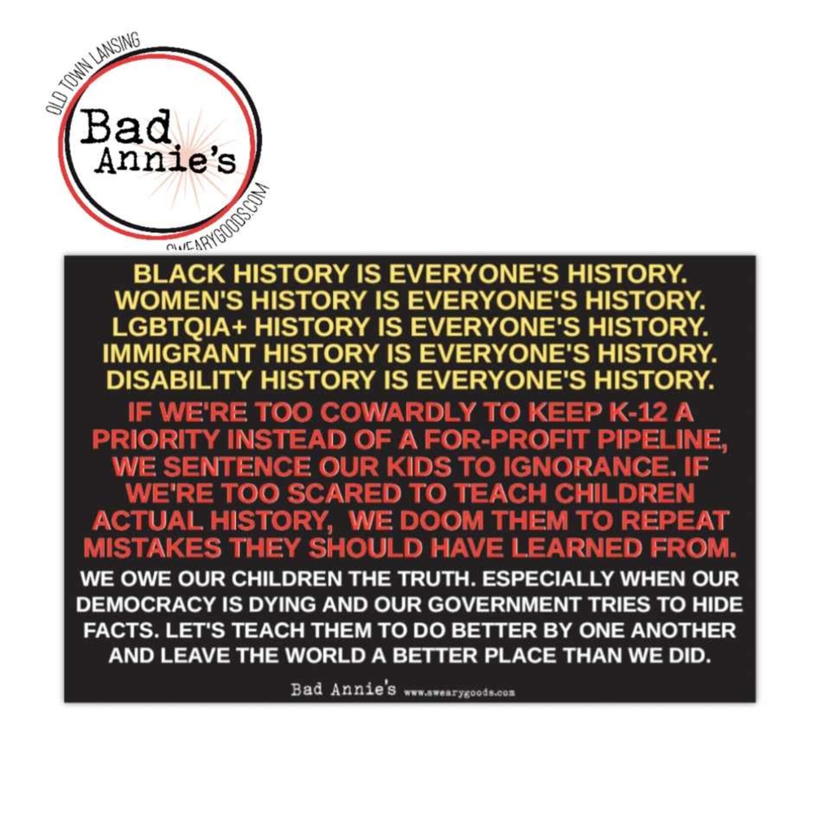 Yard Sign - Black History...