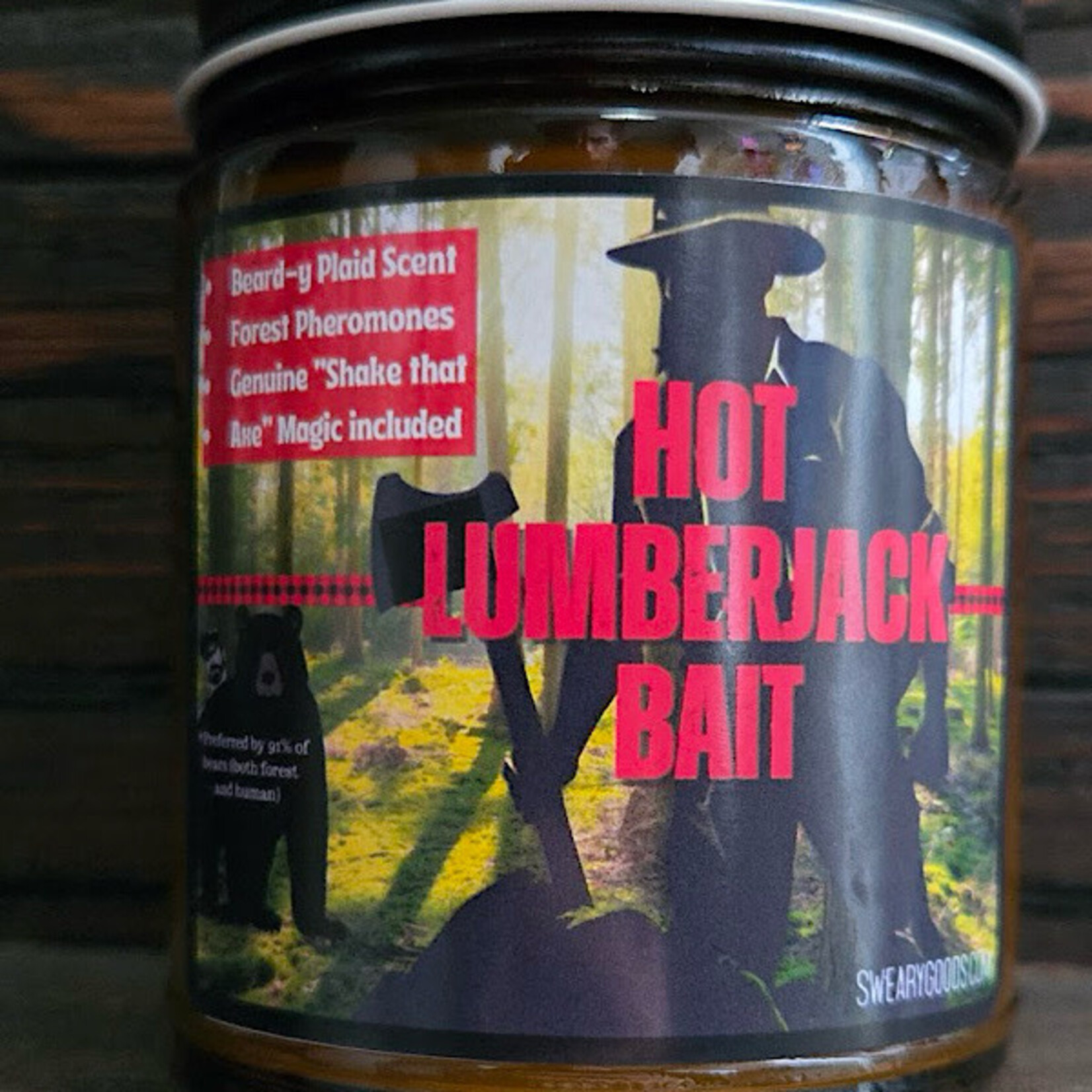 Bad Annie’s Candle - Hot Lumberjack Bait Beardy Plaid Scent Forest Pheromones Genuine “Shake That Axe” Magic Included Preferred By 91% Of Bears (Both Forest And Human)