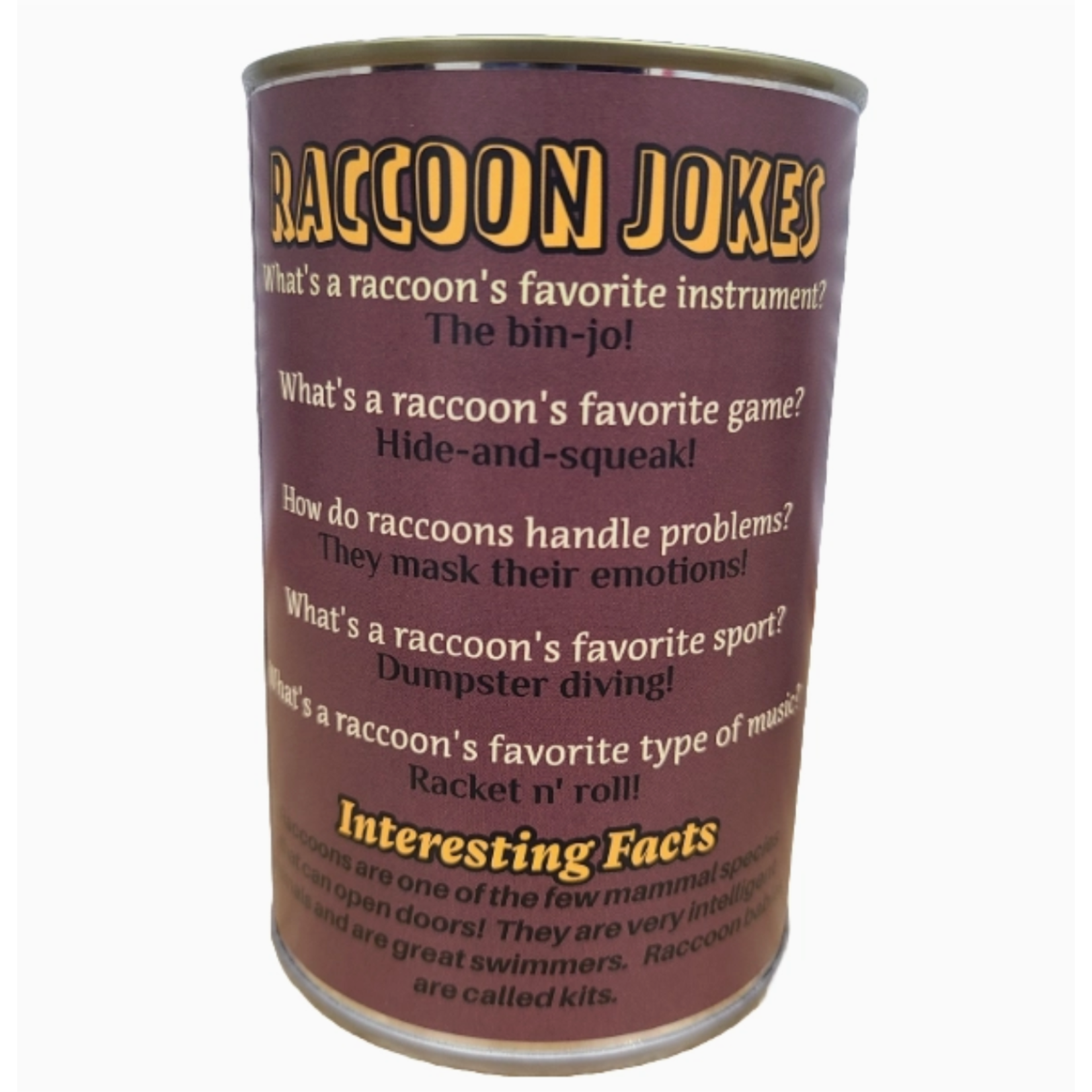 Toy - Canned Raccoon Rascal Stuffed Animal