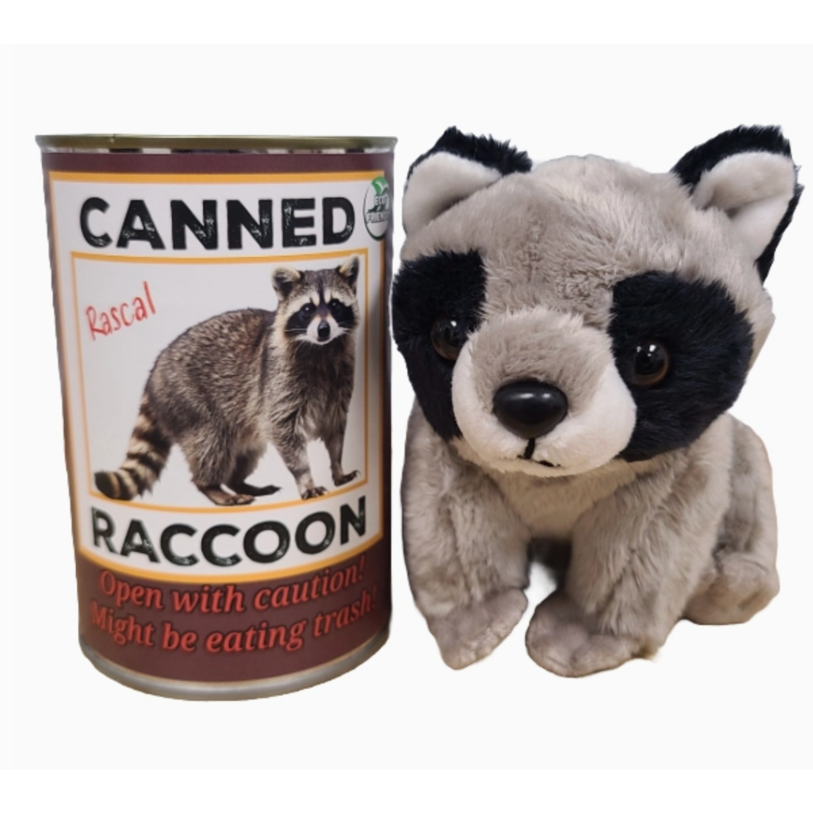 Toy - Canned Raccoon Rascal Stuffed Animal