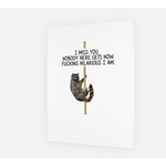 Card - I Miss You. Nobody Here Gets How Hilarious I am. (Raccoon On Stripper Pole)