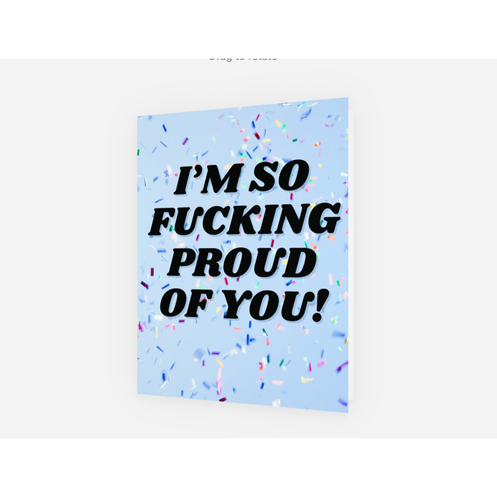 Bad Annie’s Card - I'm So Fucking Proud Of You! INSIDE: Blank
