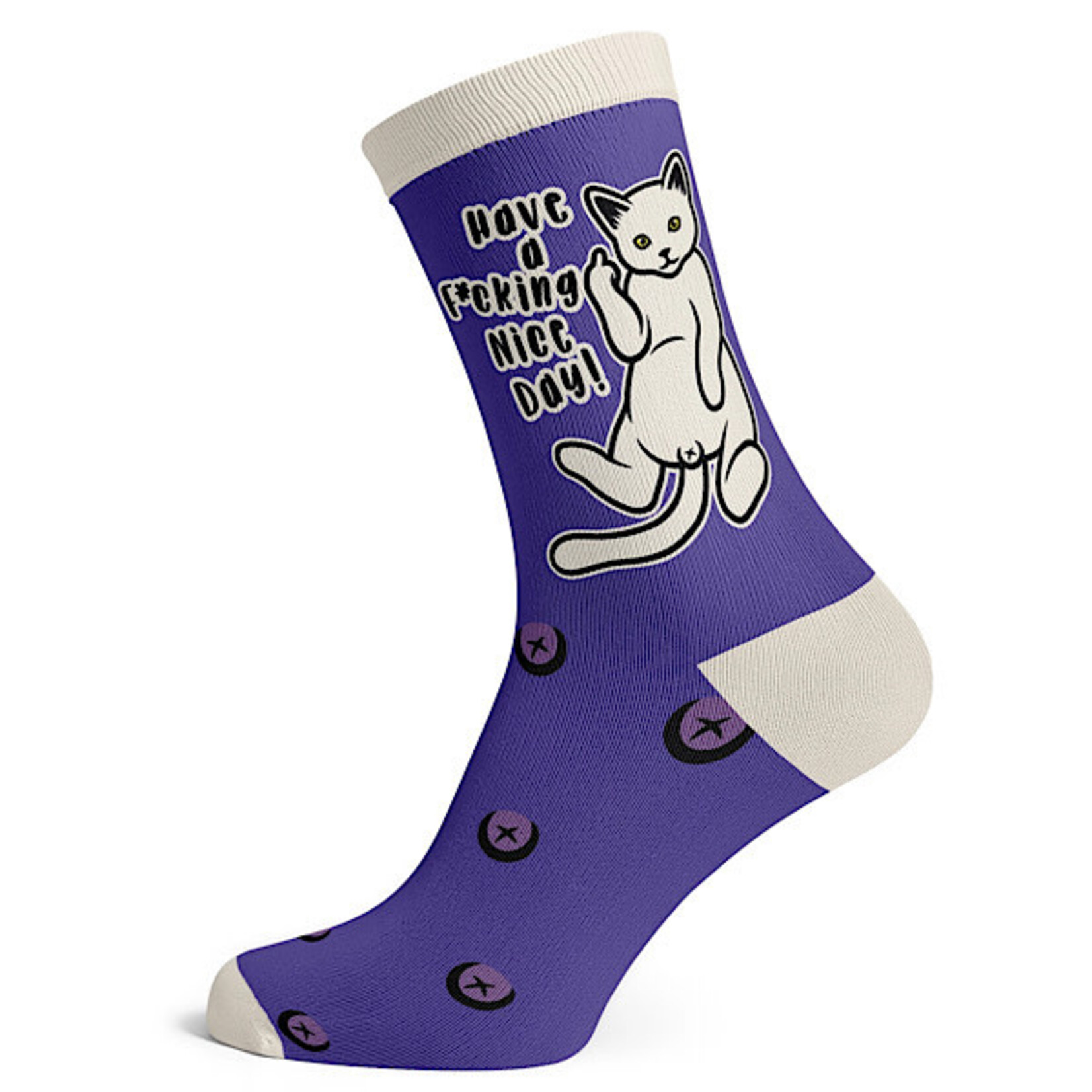 Socks (Womens) - Have A Fucking Nice Day (Cat)