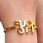 Ring - Fuck Off (Gold Adjustable)