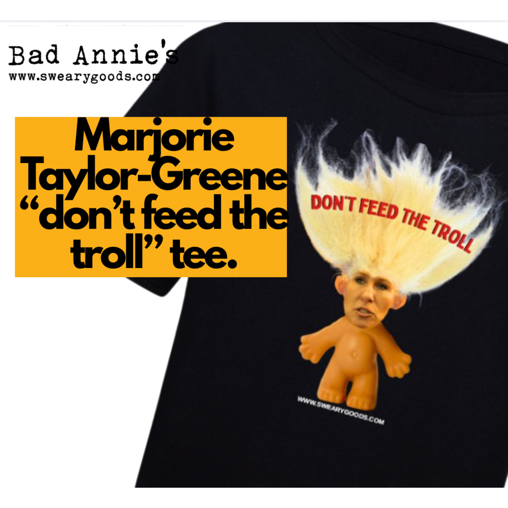 T-Shirt - Don't Feed The Troll (Marjorie Taylor Greene)