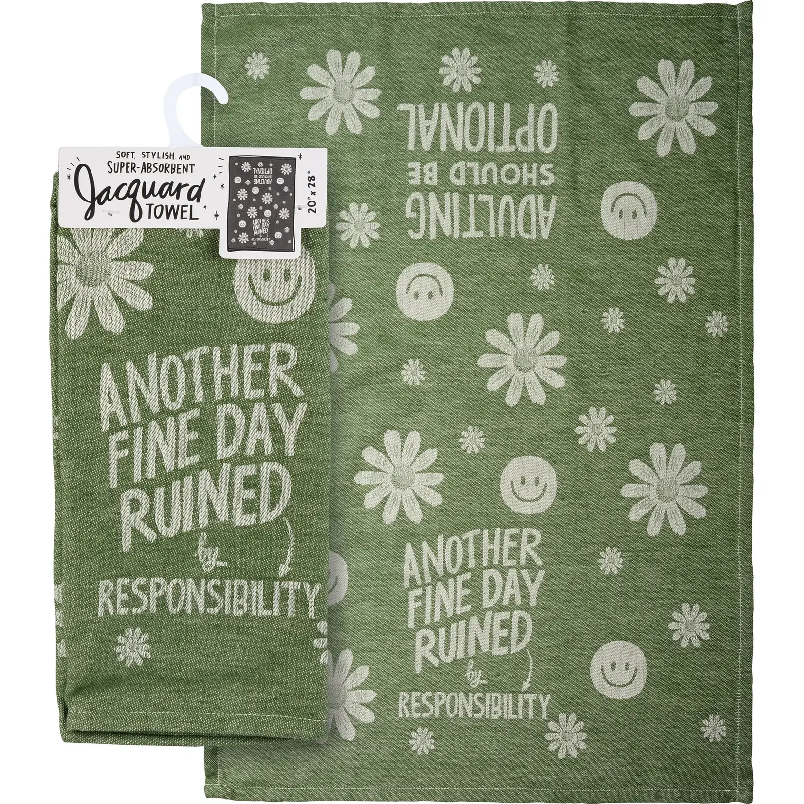 Dish Towel - Another Fine Day Ruined By Responsibility Adulting Should Be Optional