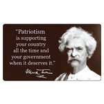 Sticker - Patriotism Is Supporting Your Country All The Time And Your Government When It Deserves It - Mark Twain