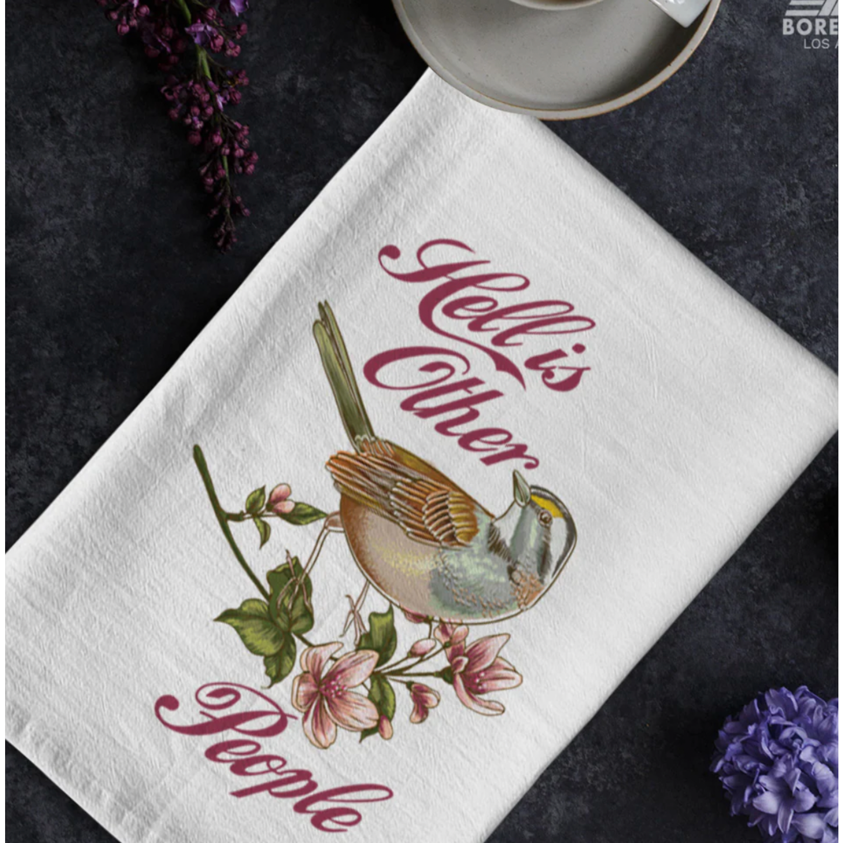 Dish Towel (Premium) -  Hell Is Other People (Bird)