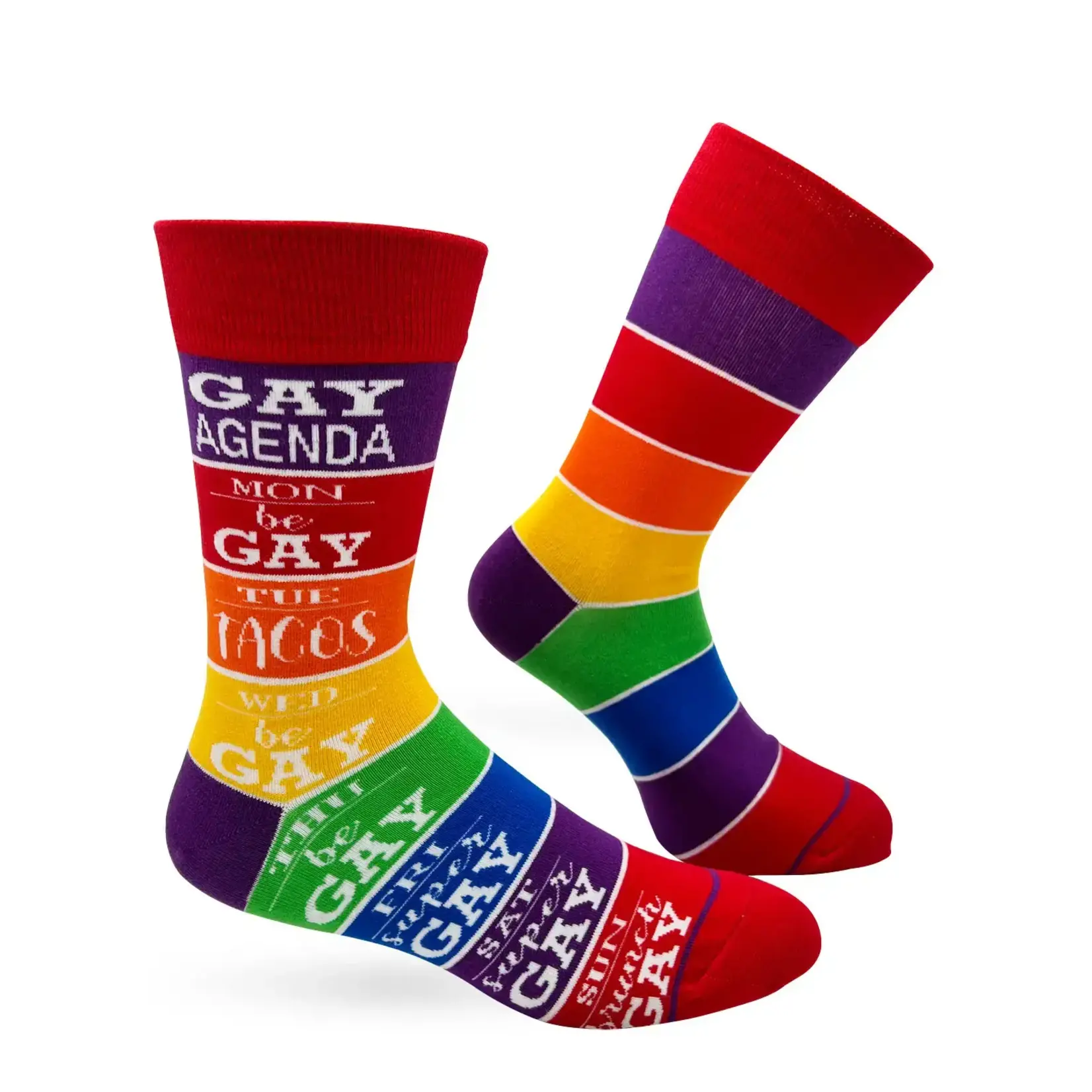Socks (Mens) - Gay Agenda Mon Be Gay Tue Tacos Wed Be Gay Thu Be Gay Fri Super Gay Sat Super Gay Sun Brunch Gay