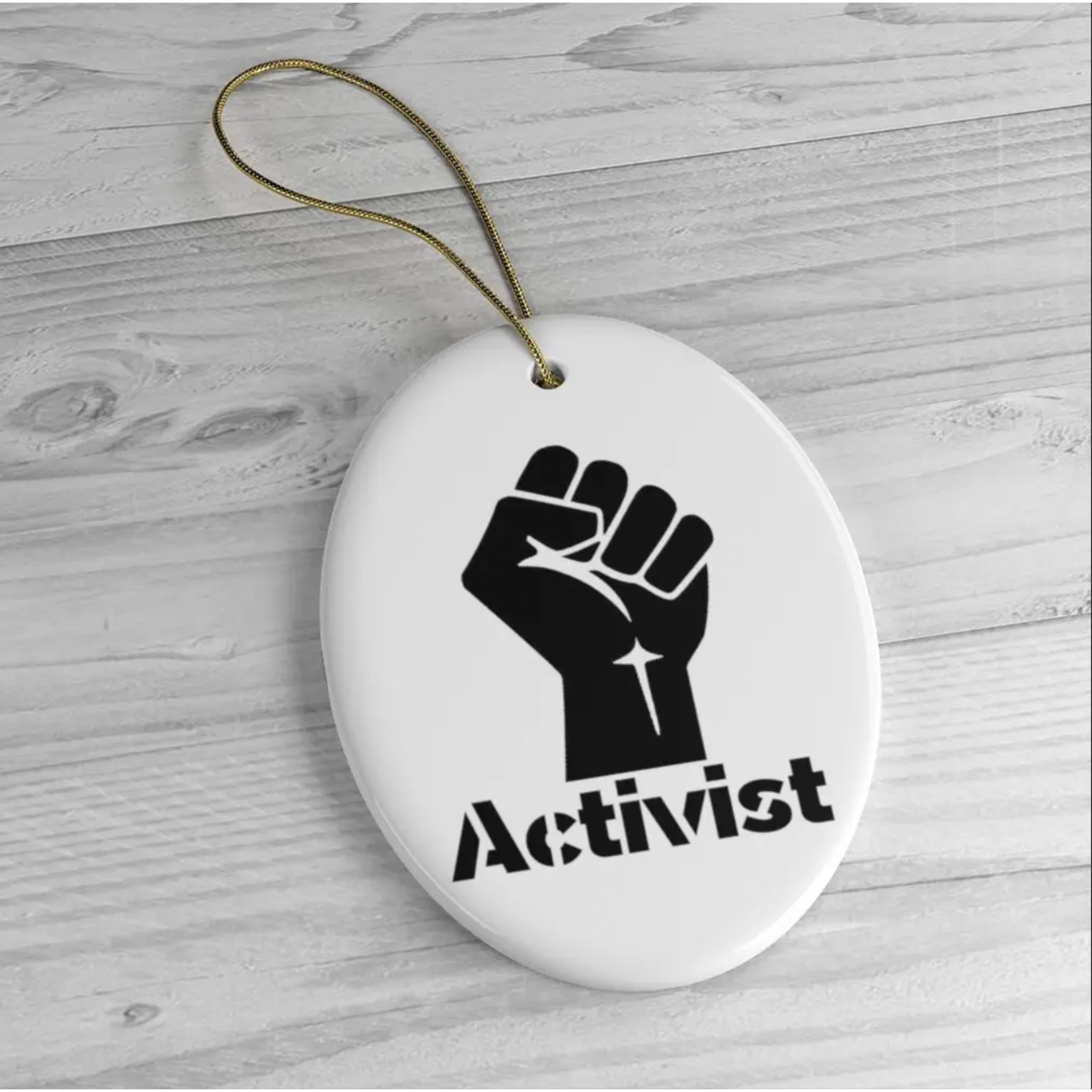 Ornament - Activist Fist - Ceramic