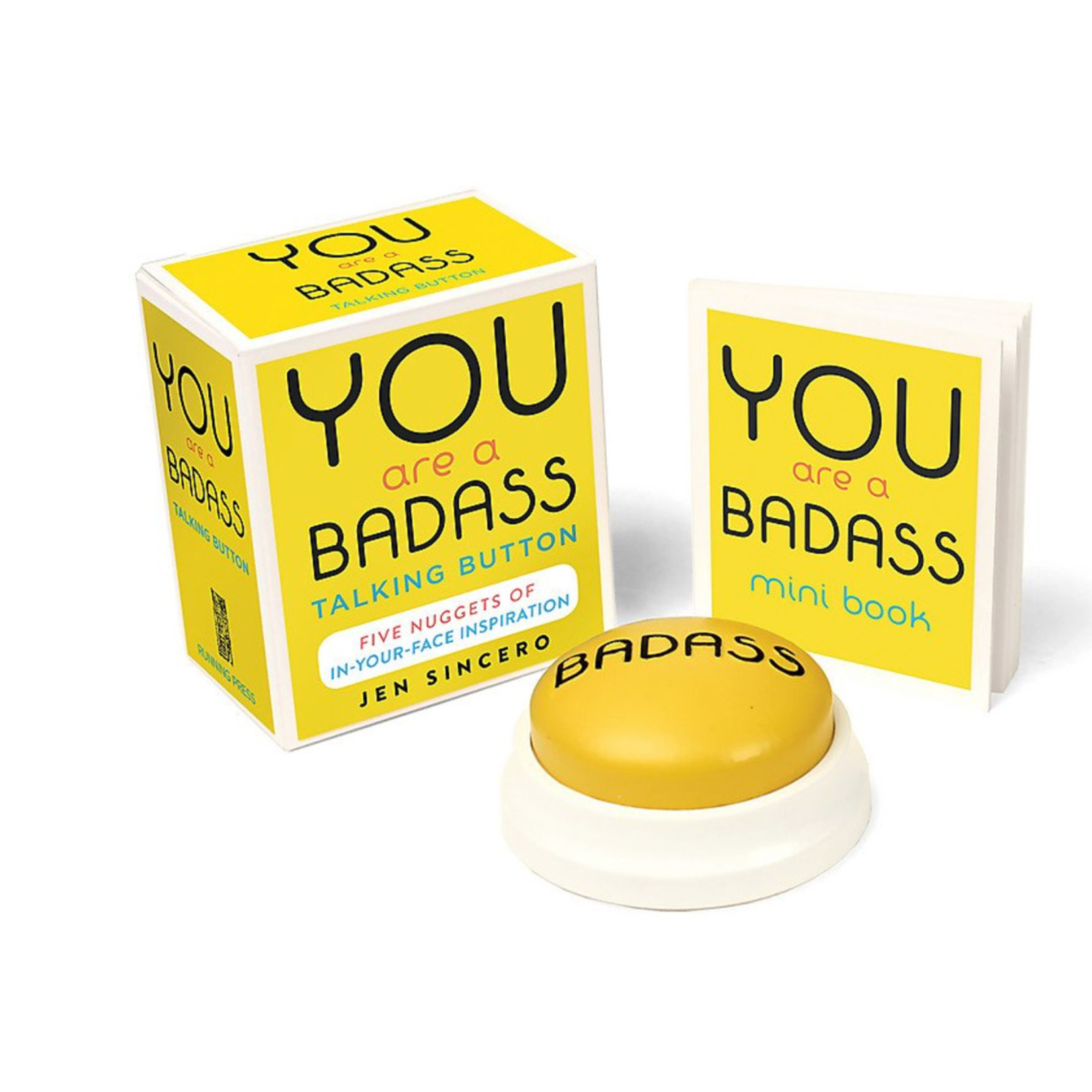 Talking Button - You Are A Badass - Button & Mini-Book