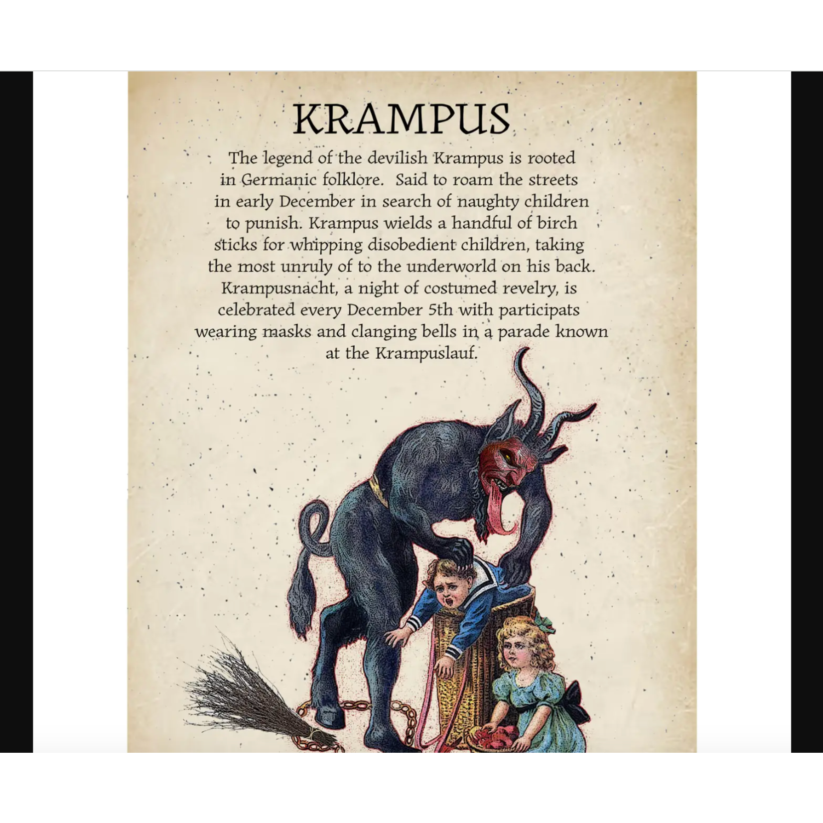 Dish Towel (Premium) Krampus