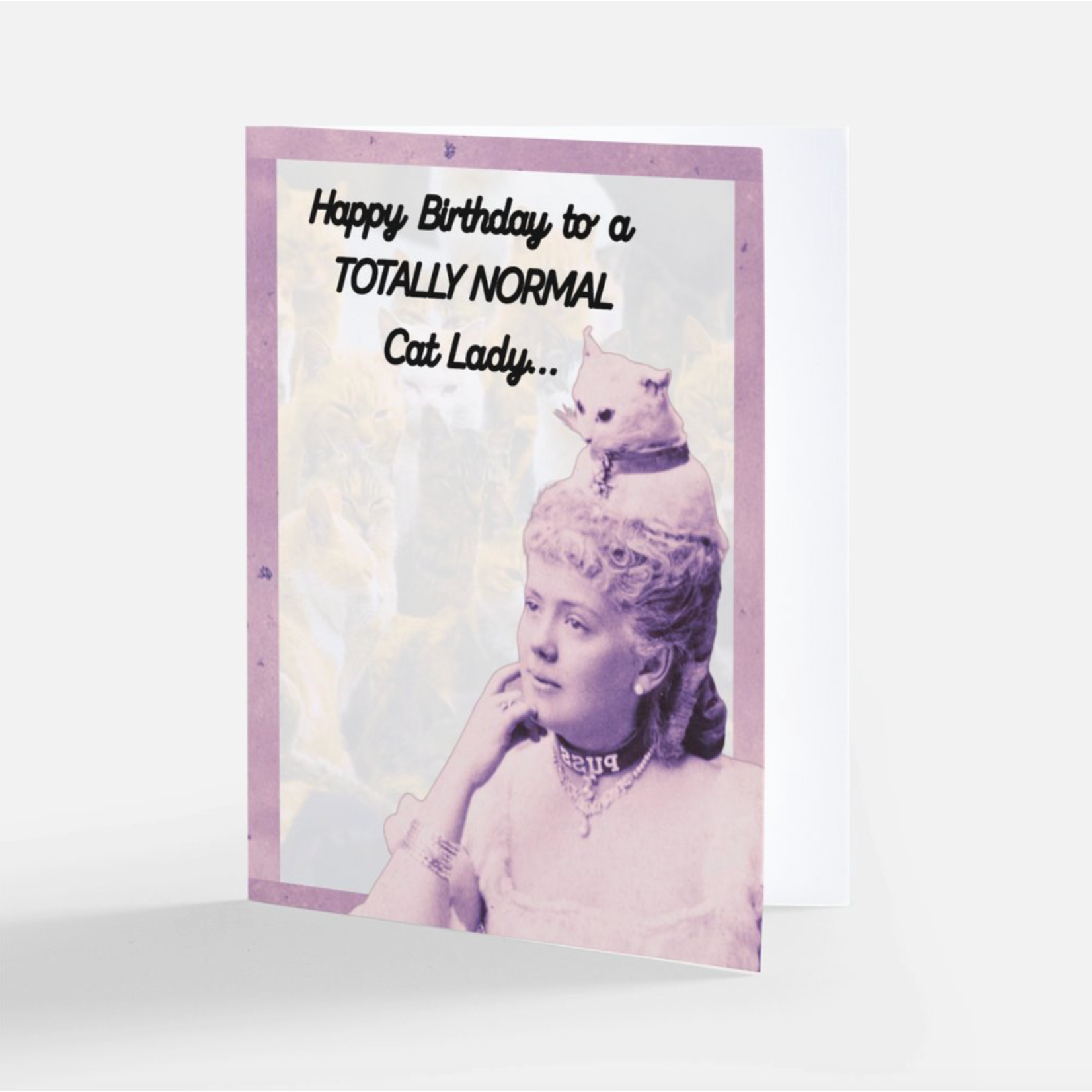 Card - #BD-25-14 - Happy Birthday To A Totally Normal Cat Lady