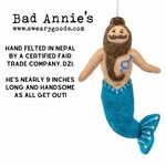 Ornament - Felted Tattoo Merman (Fair Trade Certified)