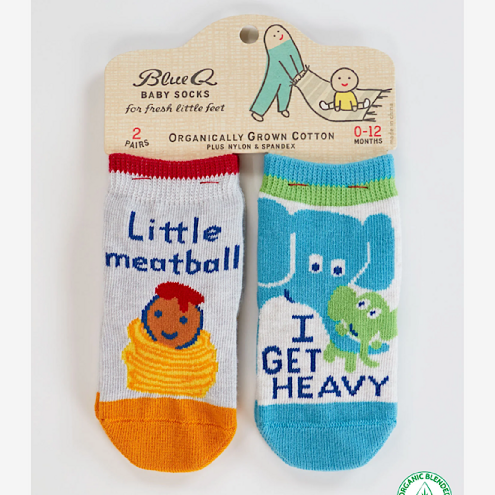 Socks (Baby) (2 Pair) - Little Meatball / I Get Heavy