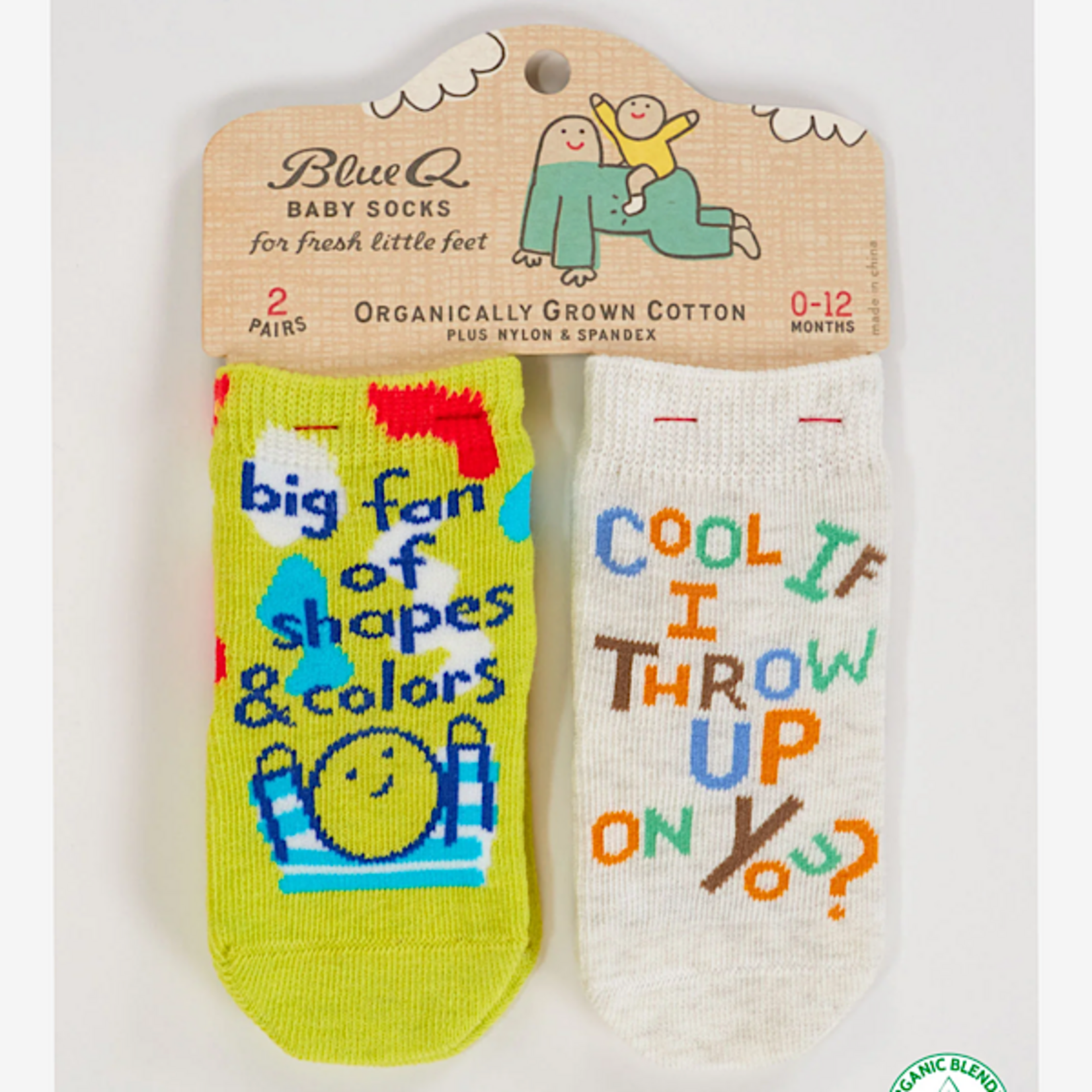 Socks (Baby) (2 Pair) - Big Fan Of Shapes And Colors / Cool If I Throw Up On You?