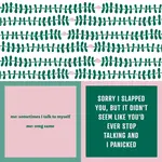 Napkins - Me: Sometimes I Talk To Myself. Me: Omg Same / Sorry I Slapped You, But It Didn’t Seem Like You’d Ever Stop Talking And I Panicked