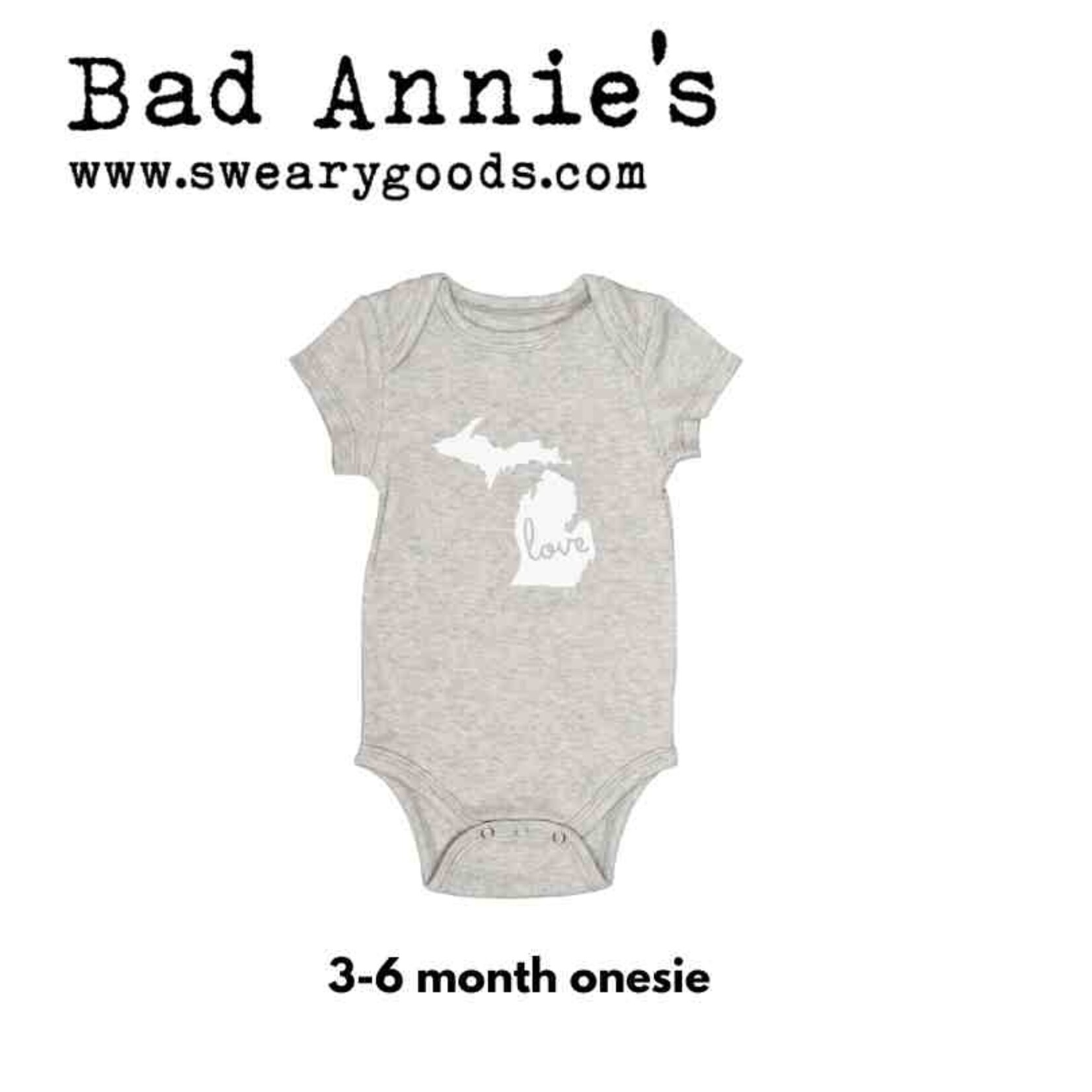 Onesie - 3-6 months - Michigan (Love)