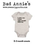 Onesie - 0-3 months - I Only Cry When Ugly People Hold Me