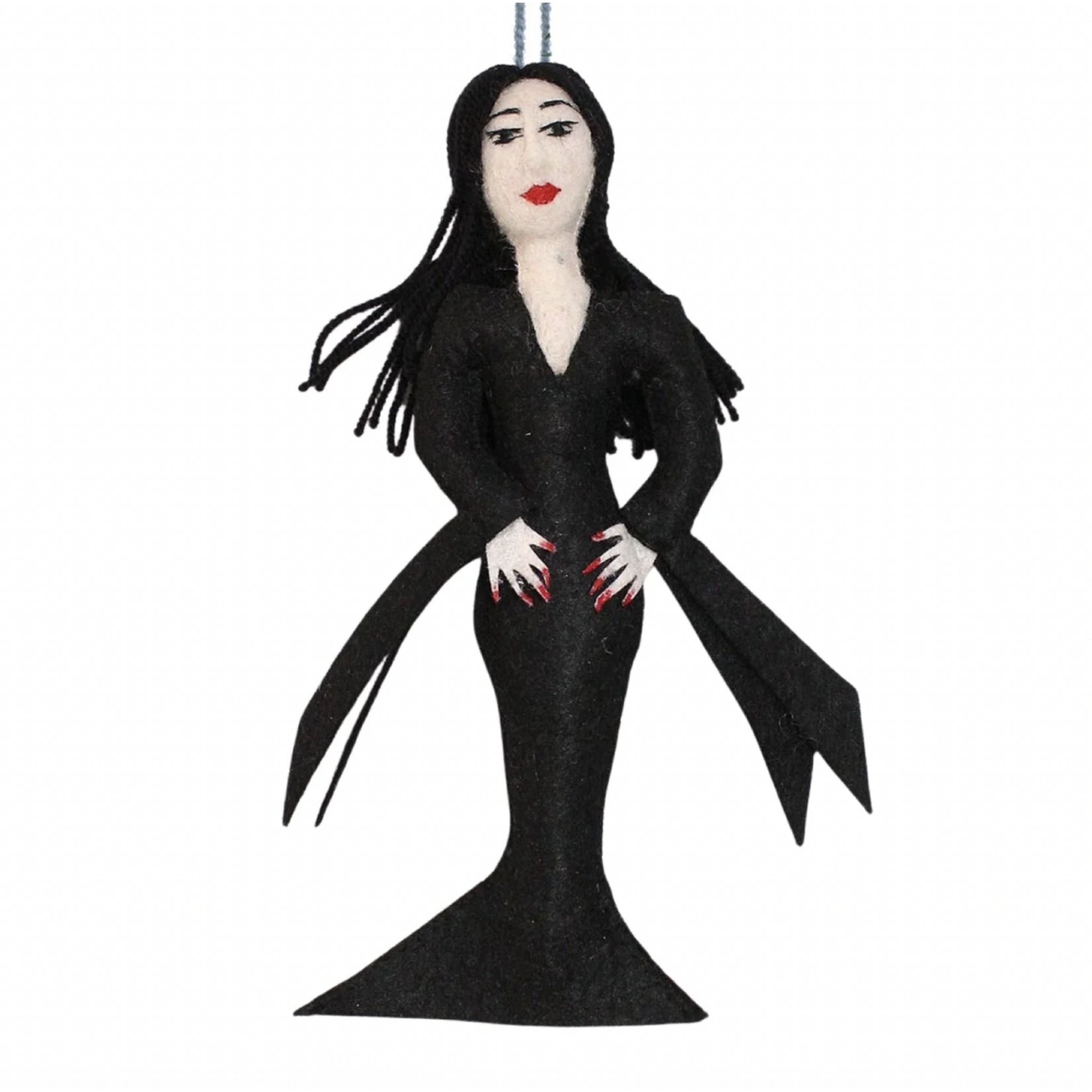 Ornament - (Felted) Morticia Addams