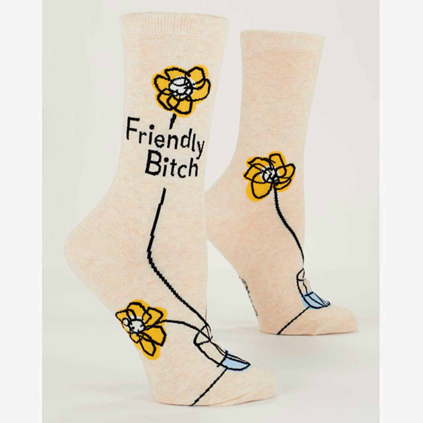 Socks (Womens) (Crew) - Friendly Bitch