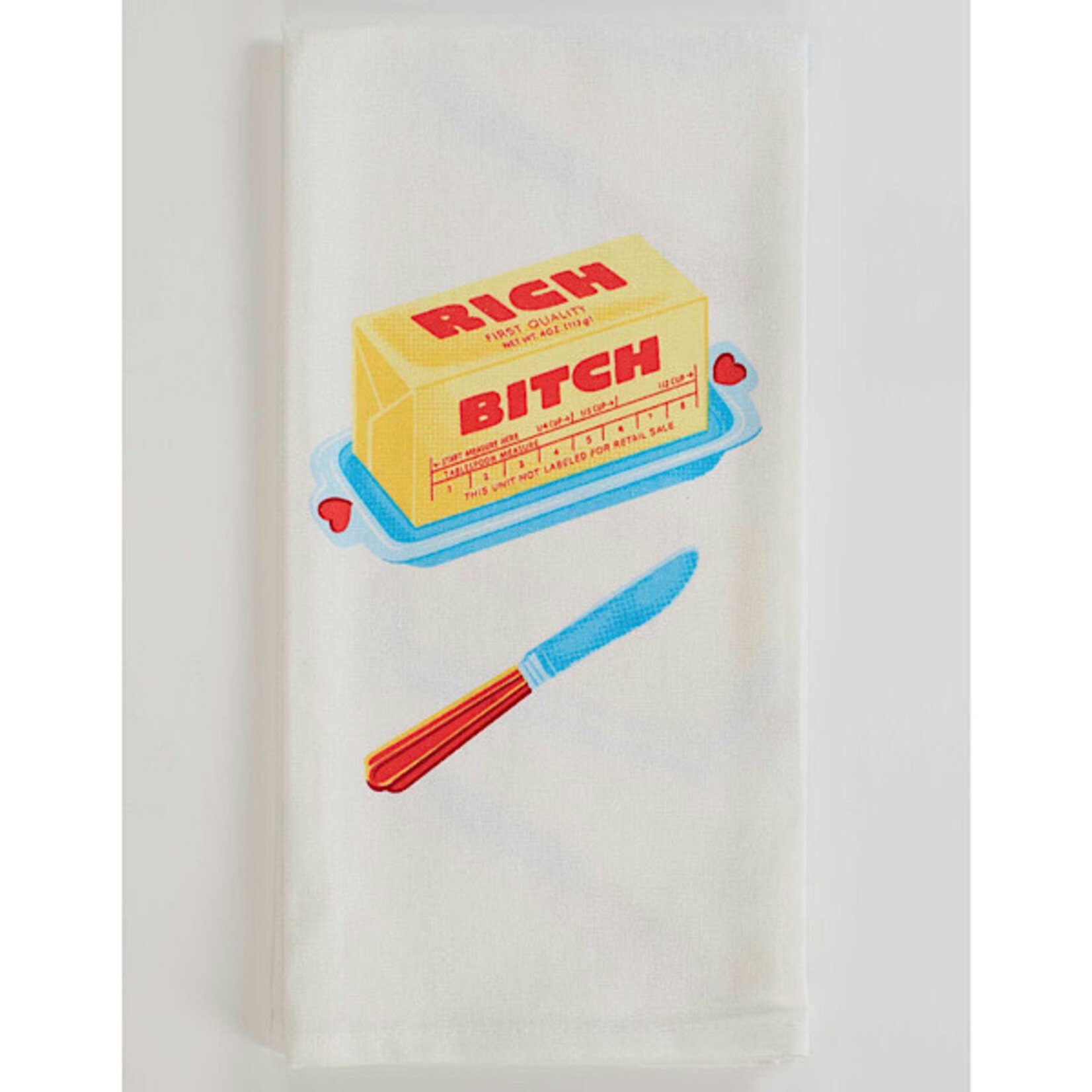 Dish Towel - Rich Bitch (Butter)